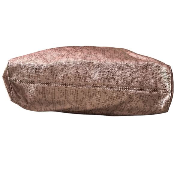 Michael Kors Signature Jet Set North South Rose Gold Large Tote - Picture 5 of 6